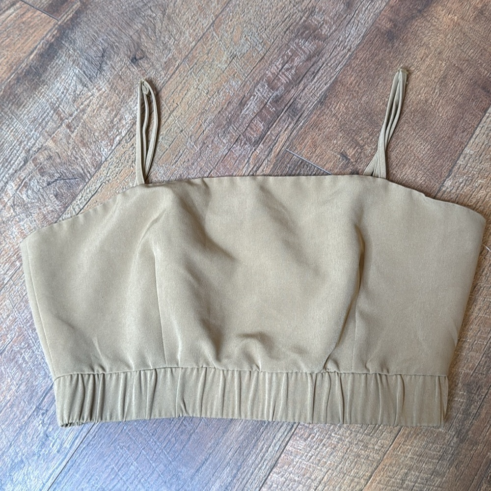 4th & Reckless Aiden top in Sand medium crop tank - Picture 4 of 9